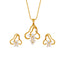 CLARA 925 Sterling Silver Eden Pendant Earring Chain Jewellery Set