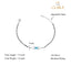 CLARA 925 Sterling Silver Topaz Hand Mangalsutra Bracelet