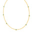 Silver Blue Topaz Star Charm Minimal Necklace Chain