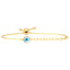 CLARA 925 Pure Silver Golden Evil Eye Hand Bracelet
