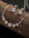 5 Stone Silver Chain Pendant with Earring