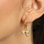 CLARA 925 Sterling Silver Butterfly Hoop Drop Earring Gold Plated Gift for Women & Girls