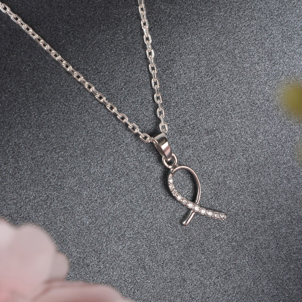 CLARA 925 Sterling Silver Lia Pendant Chain Necklace
