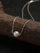 Clara 92.5 Sterling Silver Designer Real Pearl Pendant with Chain Gift for Women and Girls