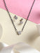 CLARA 925 Sterling Silver Star Mangalsutra Tanmaniya Pendant Earring Jewellery Set with Chain Gift for Women and Girls