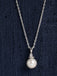 Clara 92.5 Sterling Silver Classic Pearl Pendant with Chain Gift for Women and Girls