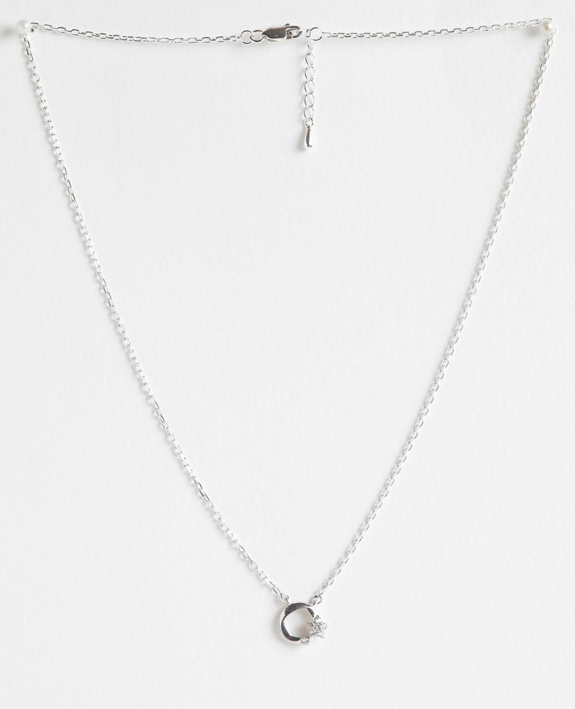 CLARA 925 Sterling Silver Jules Pendant Earring Chain Jewellery Set