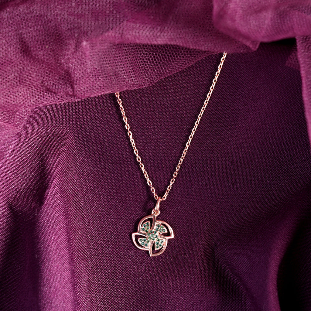 CLARA 925 Sterling Silver Hermosa Pendant Chain Necklace