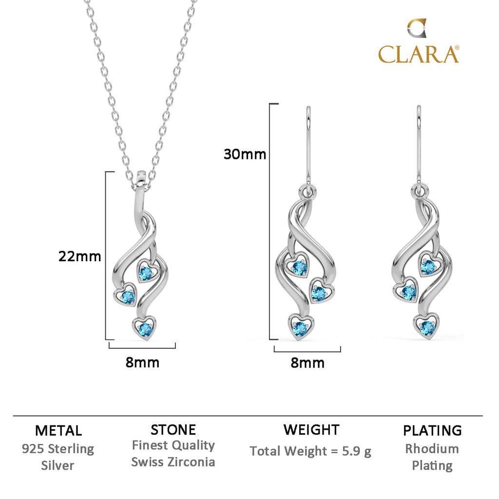 Silver Valentina Jewellery Set