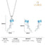 Silver diamente Jewellery Set