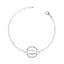 Silver Evil Eye Circle Bracelet