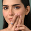 Silver Vega Pink Solitaire Halo Ring