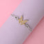 CLARA 925 Pure Silver Golden Butterfly Hand Bracelet