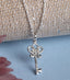 CLARA 925 Sterling Silver Key Pendant Chain Necklace