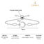 CLARA 925 Pure Silver Stylish Hand Bracelet