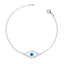 Silver Evil Eye Marquise Bracelet