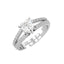 CLARA Pure 925 Sterling Silver Proposal Finger Ring with Adjustable Band