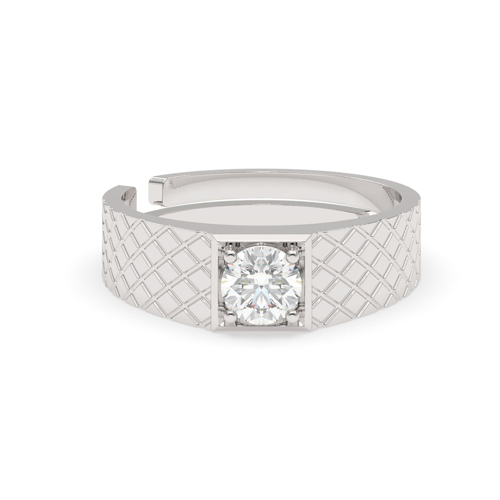 CLARA Real 925 Sterling Silver Cross Band Ring