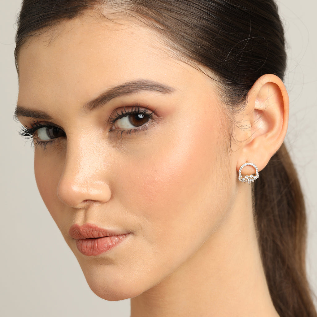 CLARA 925 Sterling Silver Tica Earrings with Screw Back