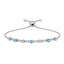 Silver Blue Infinity Hand Bracelet