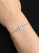 CLARA 925 Sterling Silver Evil Eye Halo Bracelet