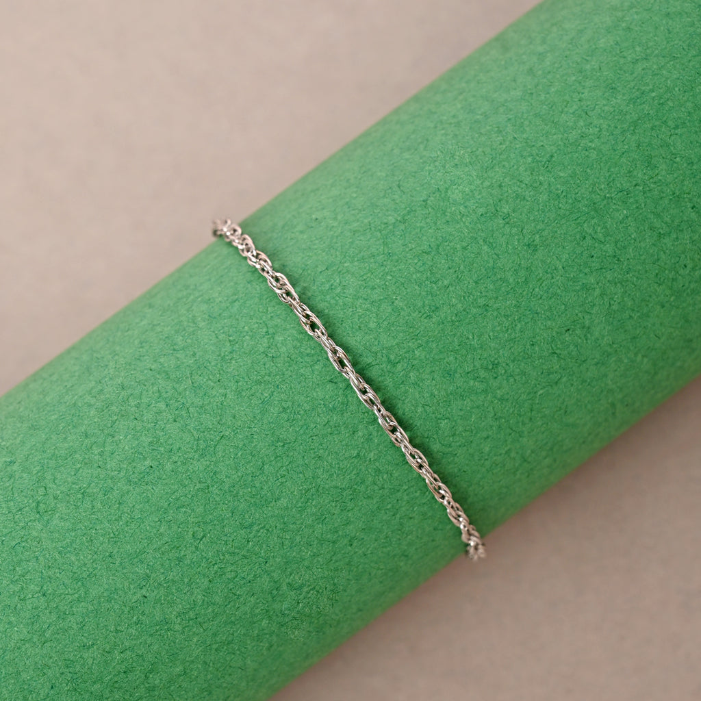 CLARA 925 Pure Silver Rope Chain Bracelet