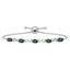 Silver Green Infinity Hand Bracelet