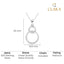 Silver Interlocked Ring Pendant Chain