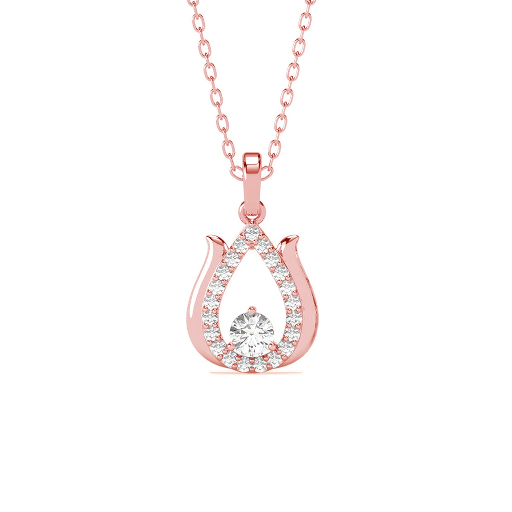 Silver Lotus Pendant Chain