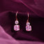 CLARA 925 Sterling Silver Rosa Earrings Rose Gold Plated, Swiss Zirconia Gift for Women & Girls