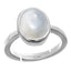 Certified Moonstone 7.5cts or 8.25ratti 92.5 Sterling Silver Adjustable Ring