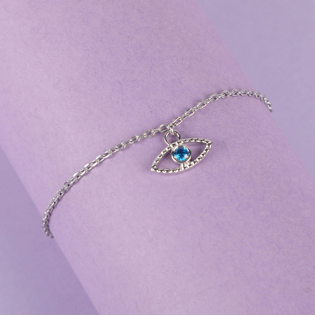 CLARA 925 Sterling Silver Evil Eye Bella Bracelet