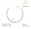 CLARA 925 Sterling Silver Evil Eye Halo Hand Mangalsutra Bracelet