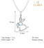 CLARA 925 Sterling Silver Rabbit Pendant Chain Necklace 