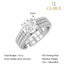 CLARA Pure 925 Sterling Silver Statement Solitaire Finger Ring with Adjustable Band