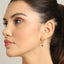 CLARA 925 Sterling Silver Star Hoop Drop Earring Gold Plated Gift for Women & Girls