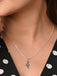 CLARA 925 Sterling Silver Valentina Heart Pendant Chain Necklace