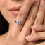 Silver Vega Pink Solitaire Halo Ring