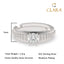 CLARA Real 925 Sterling Silver Step Band Ring