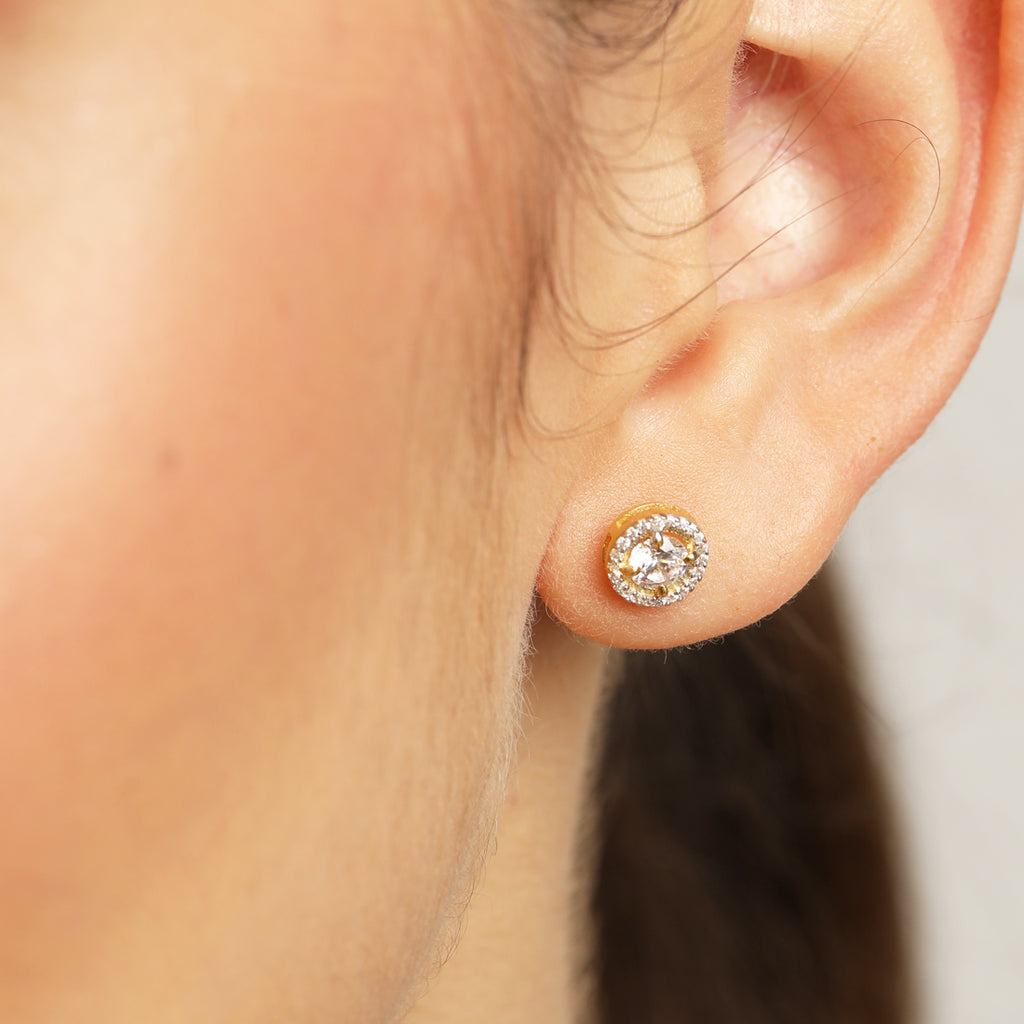 CLARA 925 Sterling Silver Talia Earrings with Screw Back