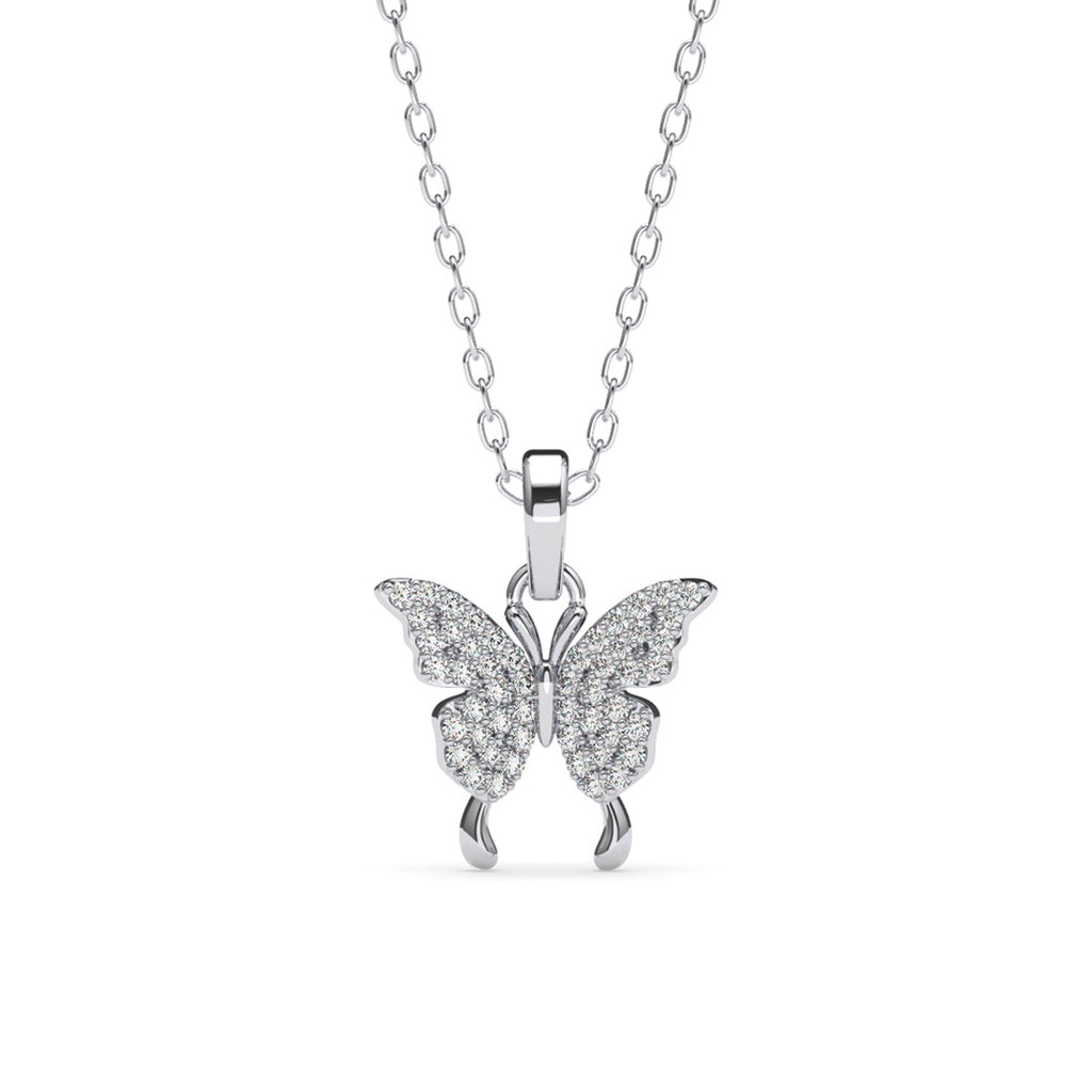 Silver Fia Butterfly Pendant Chain
