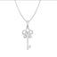 Silver Key Pendant Chain Necklace