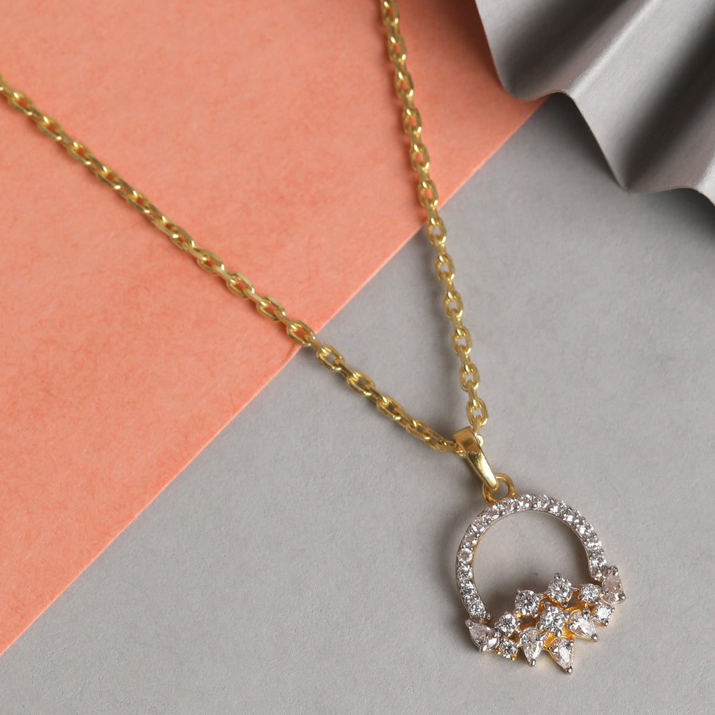 CLARA 925 Sterling Silver Tica Pendant Chain Necklace