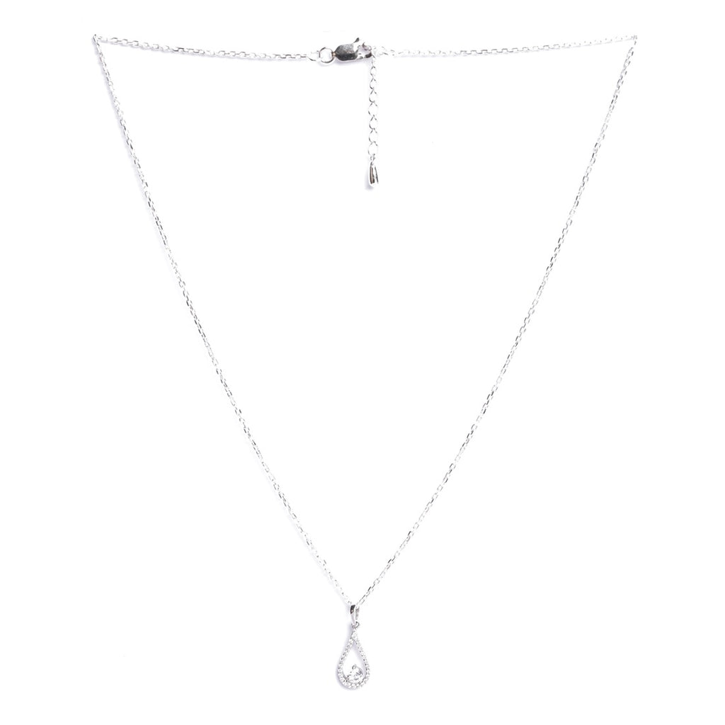 Silver Teardrop Pendant Chain