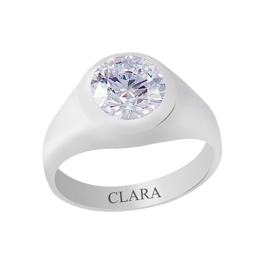 Certified Zircon Bold Silver Ring 3cts or 3.25ratti