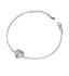Silver Heart Solitaire Bracelet