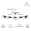 CLARA 925 Pure Silver Green Infinity Hand Bracelet