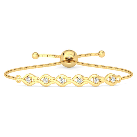 CLARA 925 Pure Silver Interlock Hand Bracelet