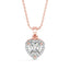 Silver Heart Solitaire Pendant Chain Necklace