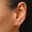 CLARA 925 Sterling Silver Hexa Hoop and Huggies Earrings